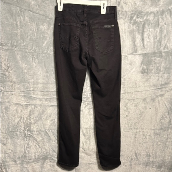 7 for all man kind jeans  Kimmie crop jeans Black Jeans size 24 - Picture 2 of 9